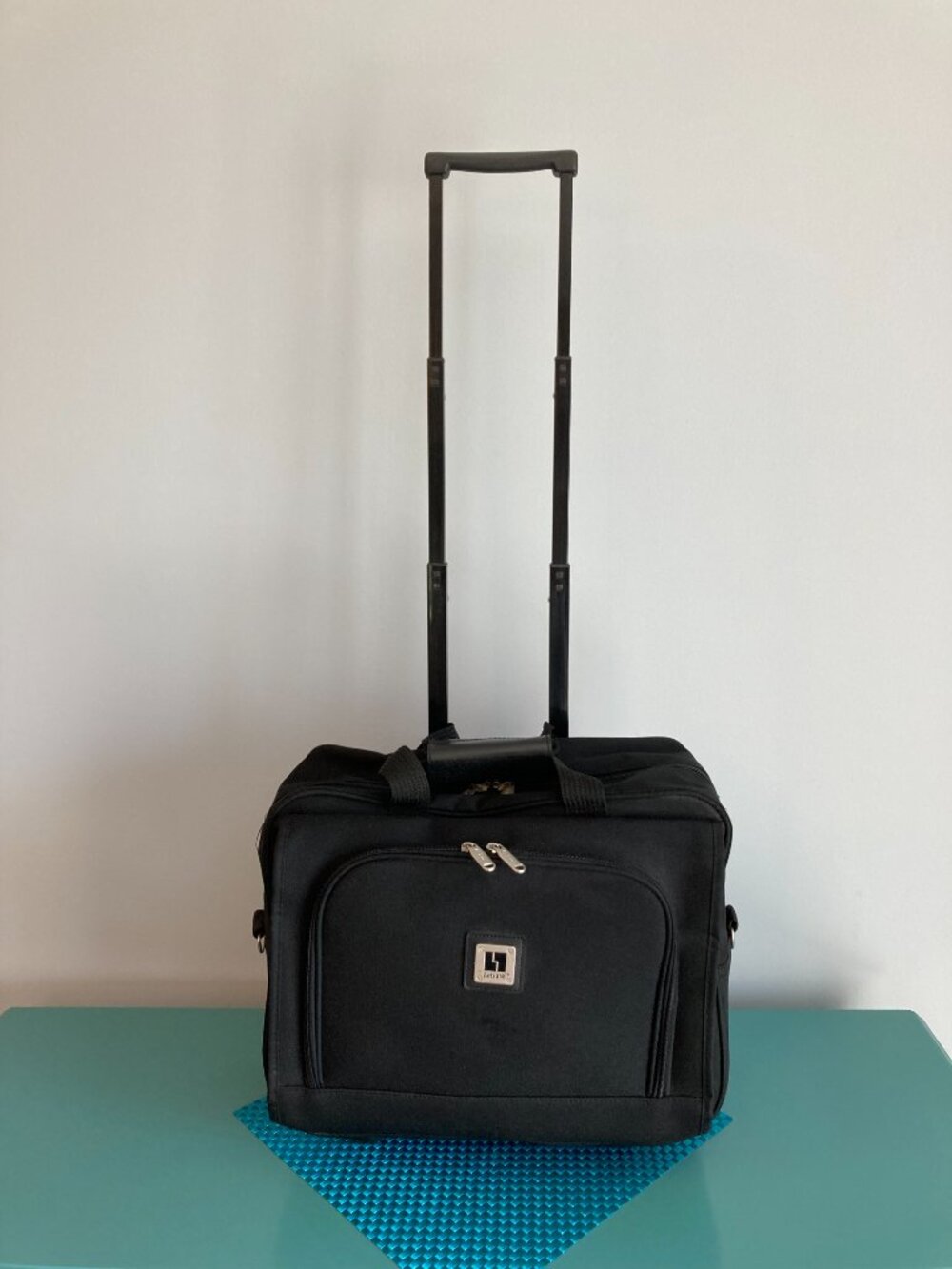 Rolling Briefcase Laptop Carry On Travel Bag -Unisex-by Leisure - Picture 5 of 16
